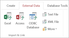 Access' External Data tab