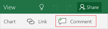 Add a comment in Excel Mobile for Windows 10