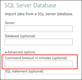 Power Query - Support for Command Timeout in the UX
