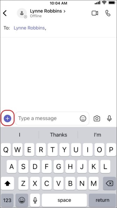 format a chat message on mobile