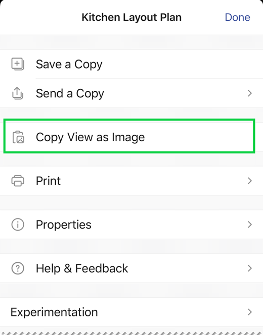 The Copy View As Image option.