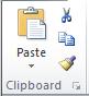 The Clipboard group on the Home tab.