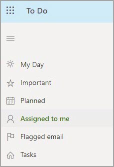 Image showing 'Assigned to me' highlighted.