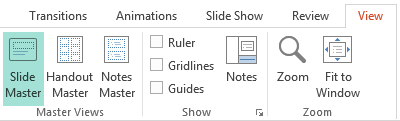 Slide layouts can be customized in Slide Master view
