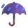 Teams umbrella with rain emoji