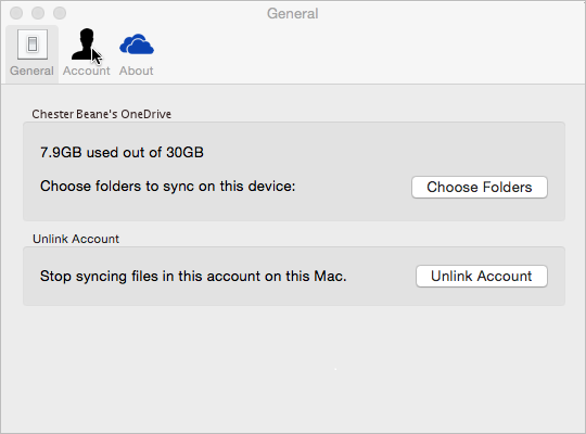 onedrive for mac sync status