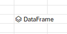 A DataFrame object returned by the Power Query query.