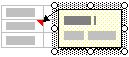 Worksheet comment with sizing handles