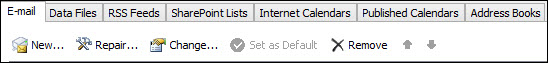 Outlook 2010 Add New Account