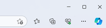 Browser essentials icons on toolbar