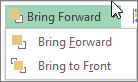 Bring Forward and Bring to Front options on Bring Forward menu