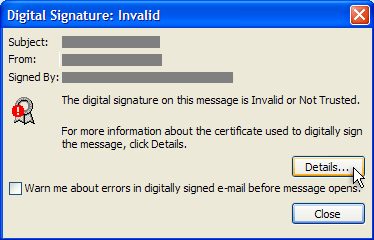 Digital Signature Invalid