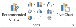 Excel charts buttons