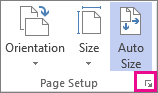 Page Setup launcher