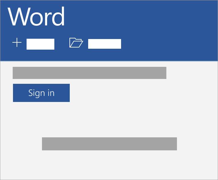 microsoft word sign in