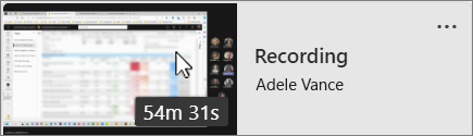Meeting recording in a chat