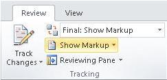 Show Markup command
