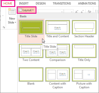 Where can I find slide layouts? - PowerPoint