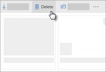 Screenshot of deleting a file in OneDrive