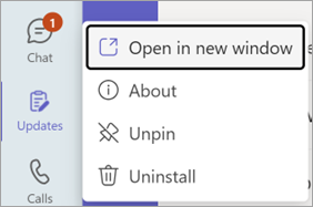 Open Updates in a new window