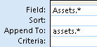 An append query that includes all fields from two tables