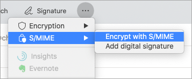 Encrypt with S/MIME