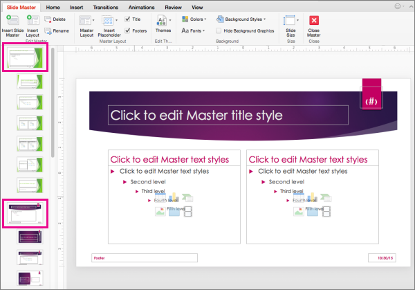 apply all to slide master in powerpoint for mac 2008