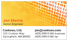 Electronic Business Card example