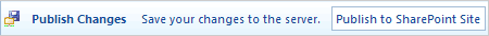The Publish to SharePoint Site button on the Message Bar