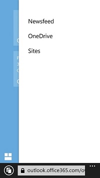 List of SharePoint sites on a mobile device
