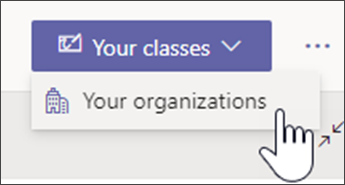selecting your classes to switch to your organizations