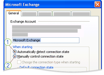 Change Exchange connection state at start