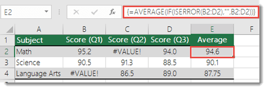 Microsoft Office Tutorials How To Correct A VALUE Error In AVERAGE 