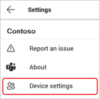 Device settings