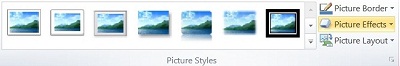 Picture Styles group on the Pictures Tools Format tab