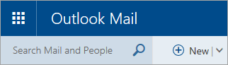 A screenshot of the top left corner of the classic Outlook.com mailbox