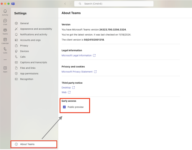 Teams early access how-to