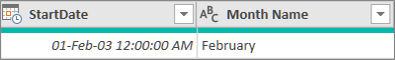 Adding a column to get the month name of a date