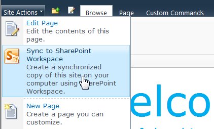 Select this option to sync a SharePoint site to your computer