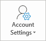 Outlook account settings button