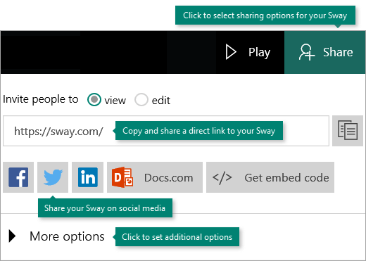 Sharing options in Sway