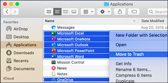 переустановите Microsoft Office Mac