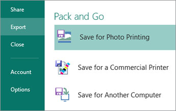 Save for Photo Printing