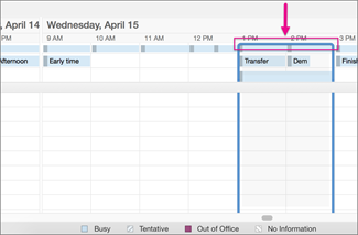 Time line border handles