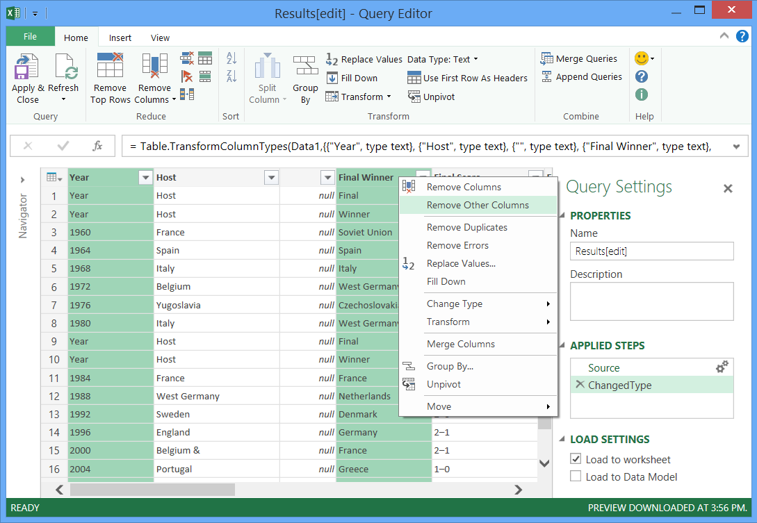 excel query table tutorial