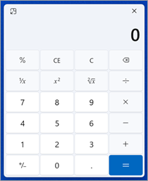 The Windows Calculator set to Always On Top.