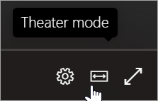 Select Theater mode button