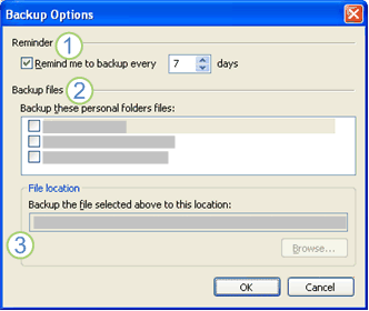 microsoft outlook personal folders backup tool