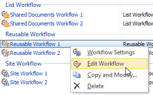 Edit Workflows