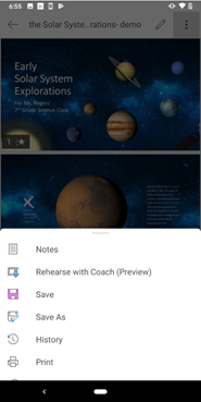 Android Release Notes - Presenter Coach feature